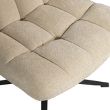 Job Draaifauteuil Boucle Zand van WOOOD – Luxe comfort op maat van PureWonen. Vraag naar de beste prijs.