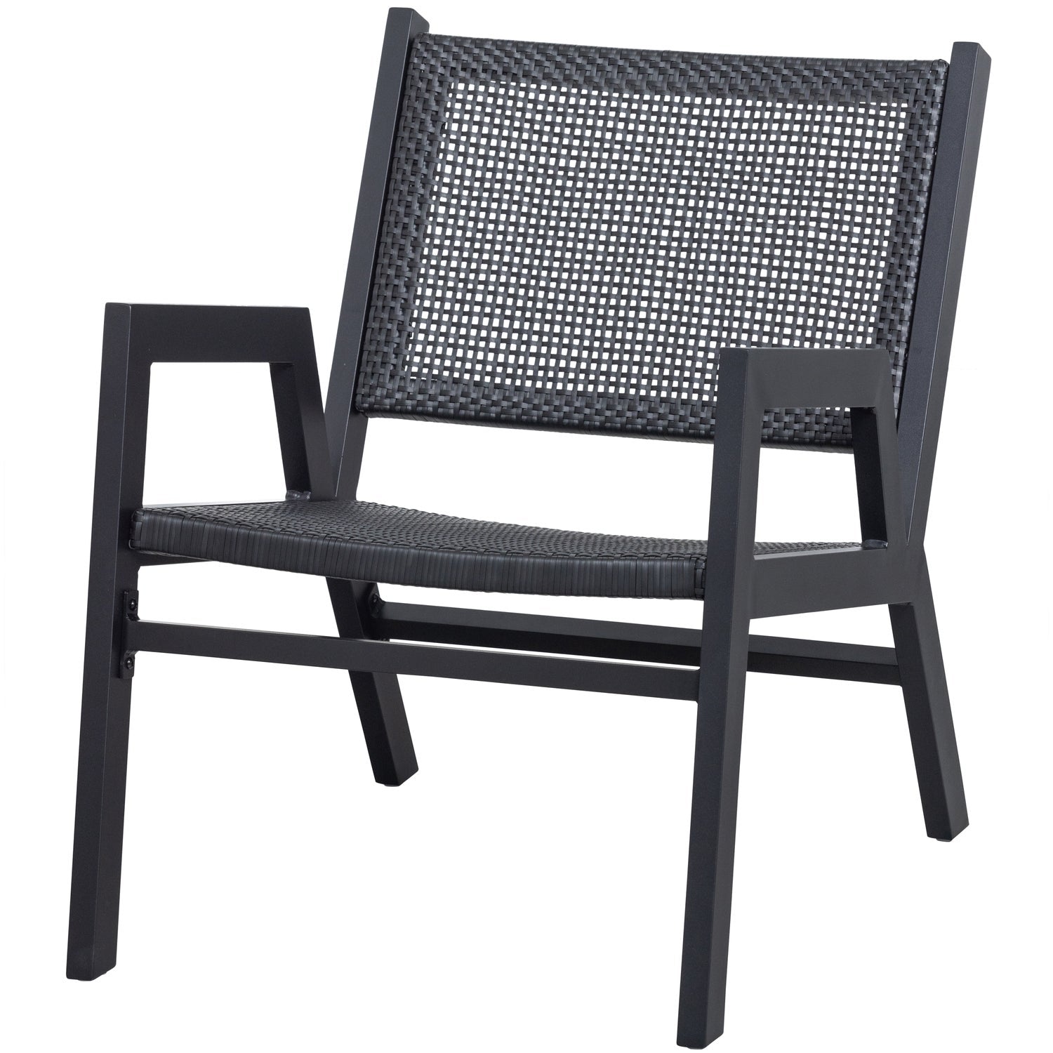 Pem Tuin Fauteuil Met Armleuning Aluminium Zwart van WOOOD – Luxe comfort op maat van PureWonen. Vraag naar de beste prijs.