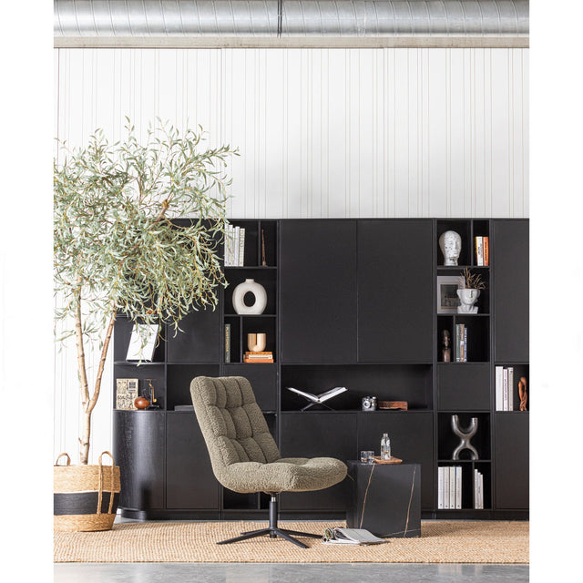 Finca Opbergkast Rond Rechts 78 Cm Grenen Diepzwart [Fsc] van WOOOD – Luxe comfort op maat van PureWonen. Vraag naar de beste prijs.