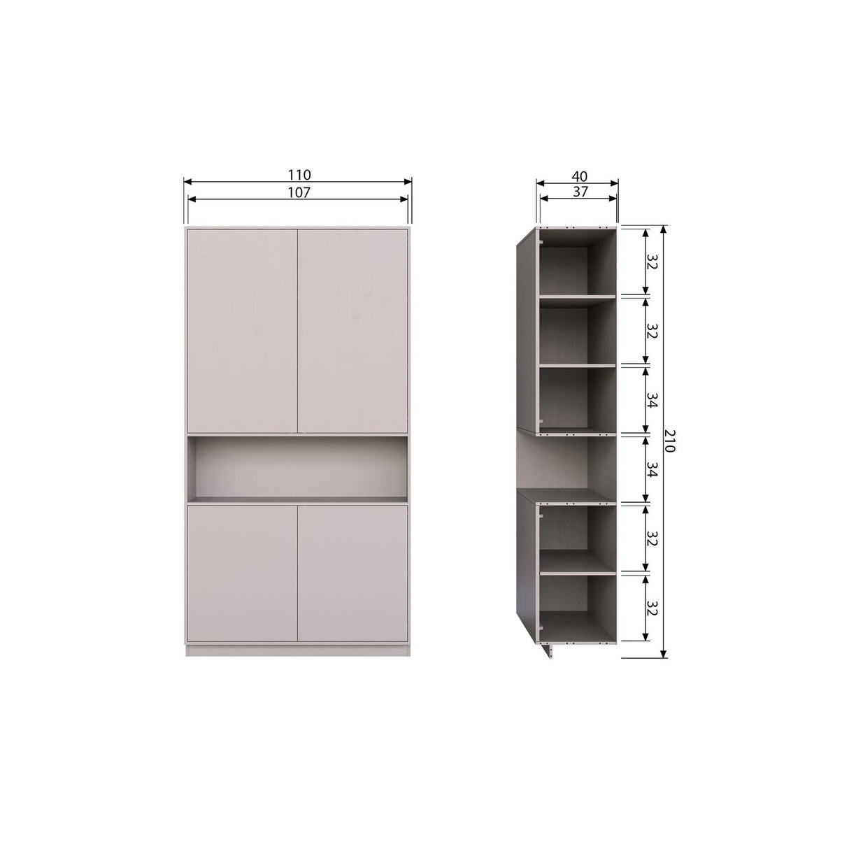 Finca Opbergkast 110 Cm Grenen Mist [Fsc] van WOOOD – Luxe comfort op maat van PureWonen. Vraag naar de beste prijs.
