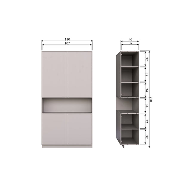 Finca Opbergkast 110 Cm Grenen Mist [Fsc] van WOOOD – Luxe comfort op maat van PureWonen. Vraag naar de beste prijs.