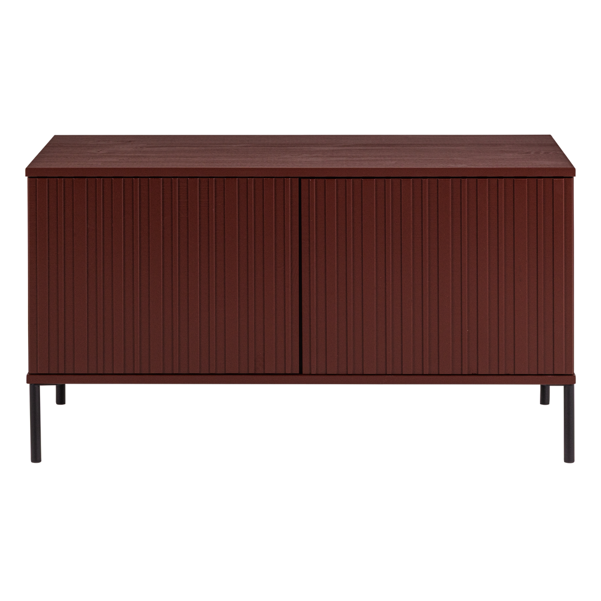New Gravure Tv Meubel 100 Cm Grenen Bordeauxrood [Fsc]