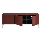 New Gravure Tv Meubel 150 Cm Grenen Bordeauxrood [Fsc]