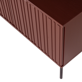 New Gravure Tv Meubel 150 Cm Grenen Bordeauxrood [Fsc]