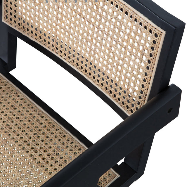 Gunn Eetkamerstoel Rattan / Hout Zwart van WOOOD – Luxe comfort op maat van PureWonen. Vraag naar de beste prijs.