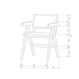 Gunn Eetkamerstoel Rattan / Hout Zwart van WOOOD – Luxe comfort op maat van PureWonen. Vraag naar de beste prijs.