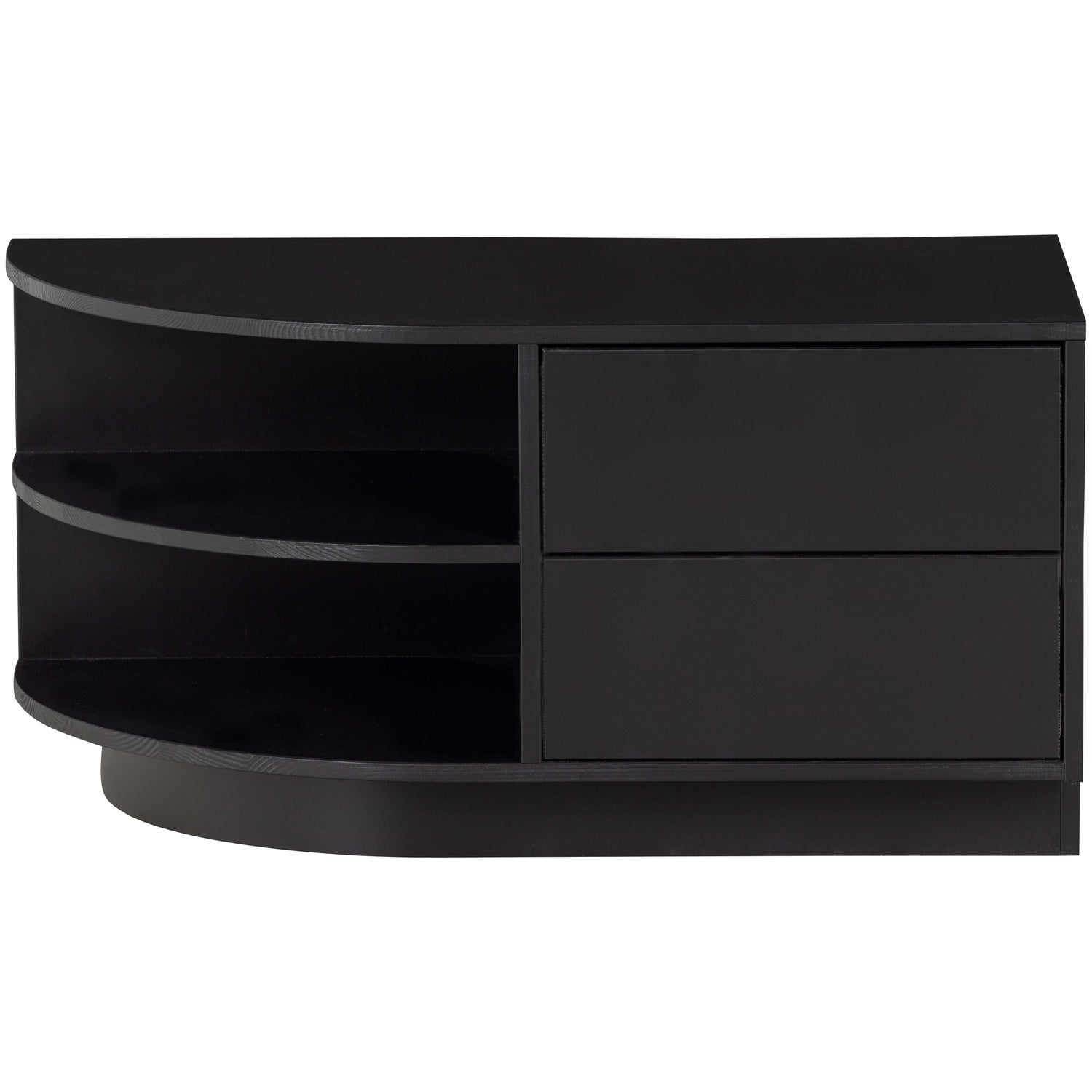 Finca Tv Meubel Rond Links 78 Cm Grenen Diepzwart [Fsc] van WOOOD – Luxe comfort op maat van PureWonen. Vraag naar de beste prijs.