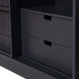 Swing Schuifdeurkast Grenen Geschuurd Mat Zwart [Fsc] van WOOOD – Luxe comfort op maat van PureWonen. Vraag naar de beste prijs.
