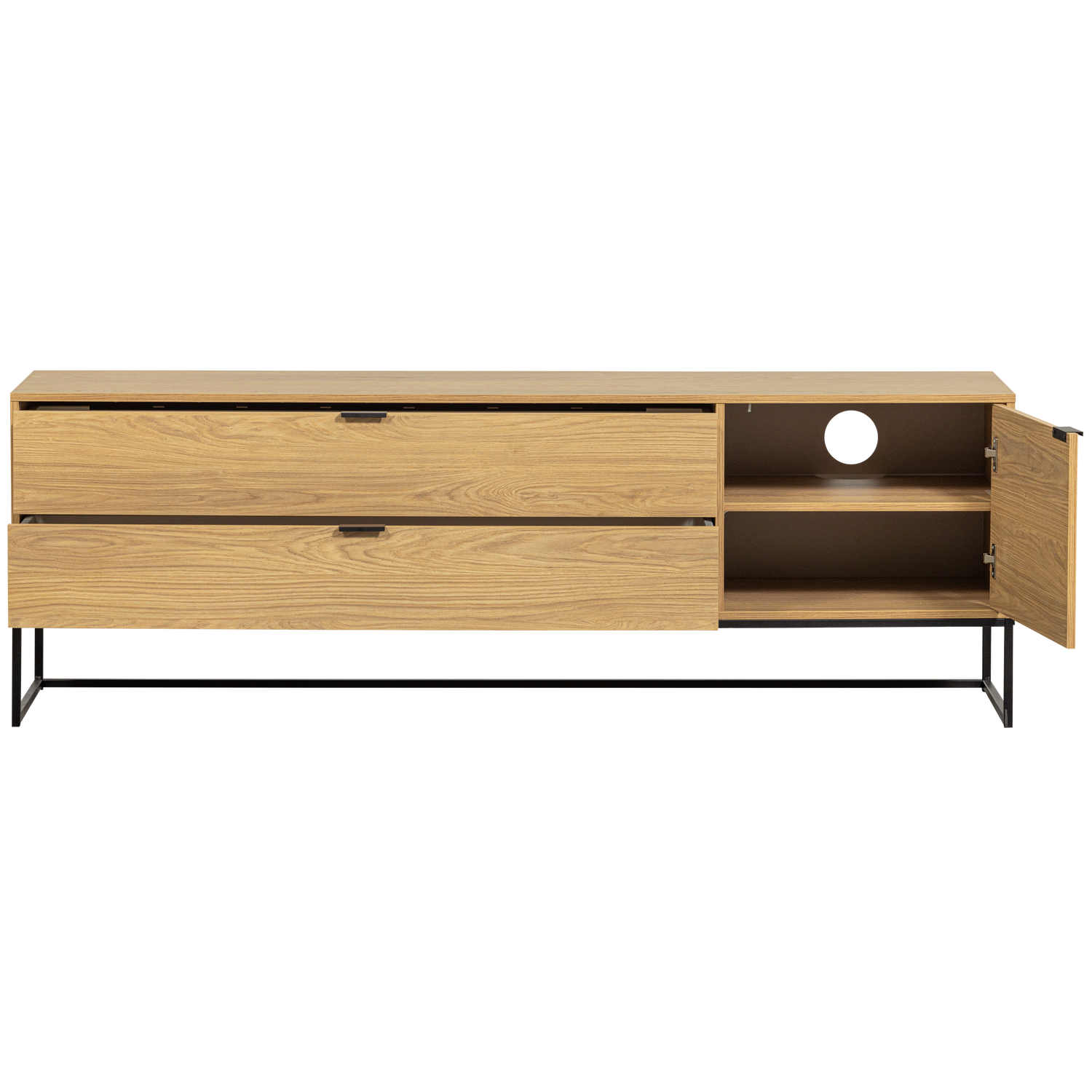 Silas Tv Meubel 180 Cm Eiken Decor [Fsc] van WOOOD – Luxe comfort op maat van PureWonen. Vraag naar de beste prijs.