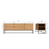 Silas Tv Meubel 180 Cm Eiken Decor [Fsc] van WOOOD – Luxe comfort op maat van PureWonen. Vraag naar de beste prijs.