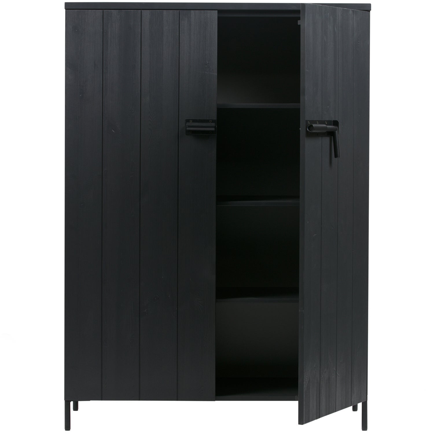 Bruut 2 Drs Kast Grenen Geborsteld Diepzwart [Fsc] van WOOOD – Luxe comfort op maat van PureWonen. Vraag naar de beste prijs.