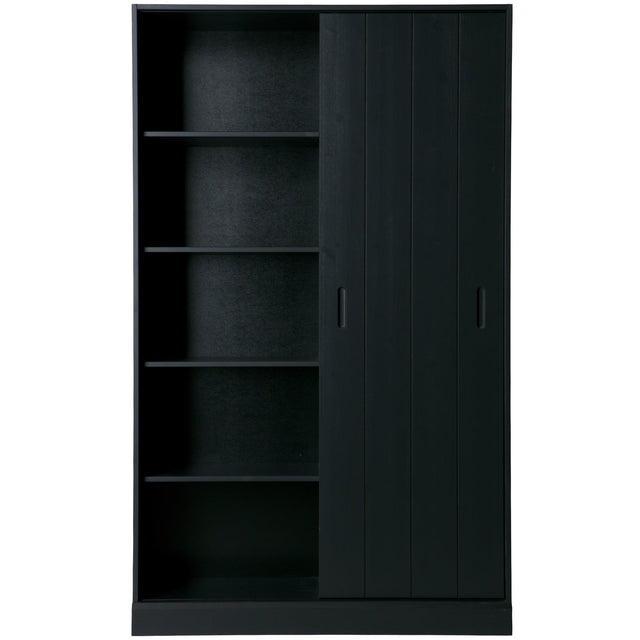 Move Schuifdeurkast Grenen Matzwart [Fsc] van WOOOD – Luxe comfort op maat van PureWonen. Vraag naar de beste prijs.