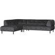 Lloyd Hoekbank Links Gewassen Fluweel Cast Iron van WOOOD – Luxe comfort op maat van PureWonen. Vraag naar de beste prijs.