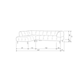Lloyd Hoekbank Links Gewassen Fluweel Cinnamon van WOOOD – Luxe comfort op maat van PureWonen. Vraag naar de beste prijs.