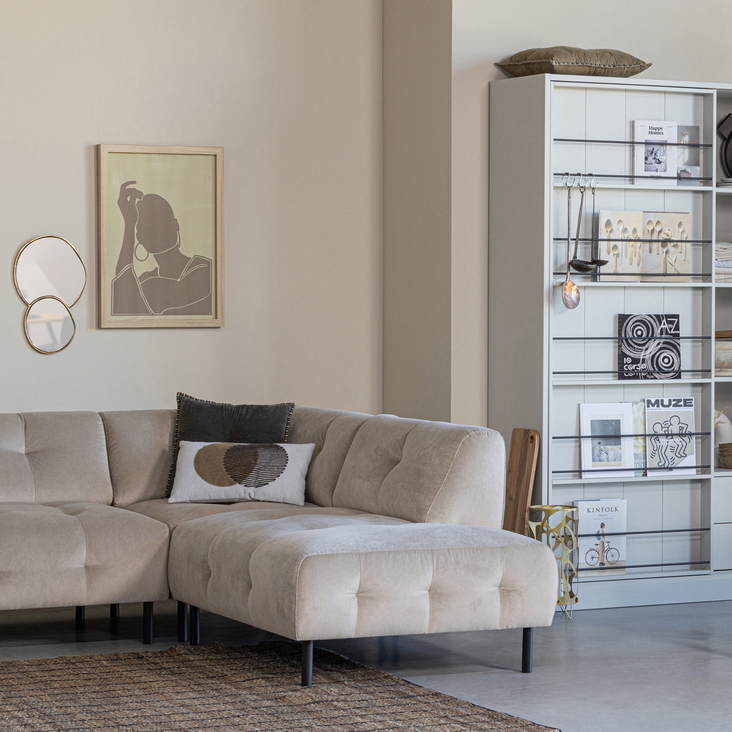 Lloyd Hoekbank Rechts Gewassen Fluweel Sea Salt van WOOOD – Luxe comfort op maat van PureWonen. Vraag naar de beste prijs.