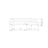 Lloyd Hoekbank Rechts Gewassen Fluweel Cast Iron van WOOOD – Luxe comfort op maat van PureWonen. Vraag naar de beste prijs.