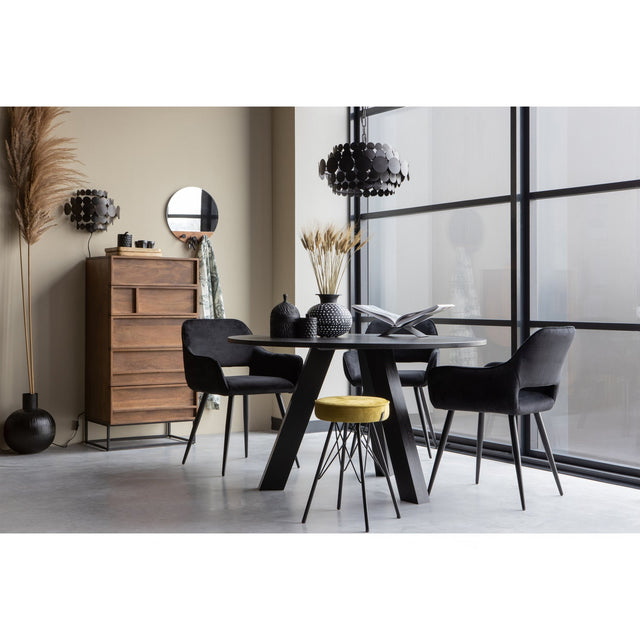 Set V 2 Jelle Stoel Fluweel Zwart van WOOOD – Luxe comfort op maat van PureWonen. Vraag naar de beste prijs.