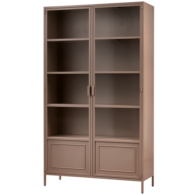 Ronja Vitrinekast Xl Metaal Military Brown van WOOOD – Luxe comfort op maat van PureWonen. Vraag naar de beste prijs.
