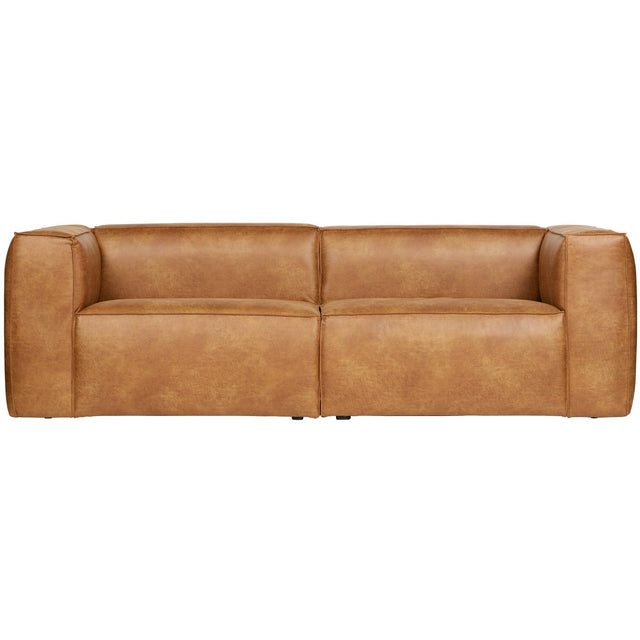 Bean 3,5 Zits Bank Cognac van WOOOD – Luxe comfort op maat van PureWonen. Vraag naar de beste prijs.