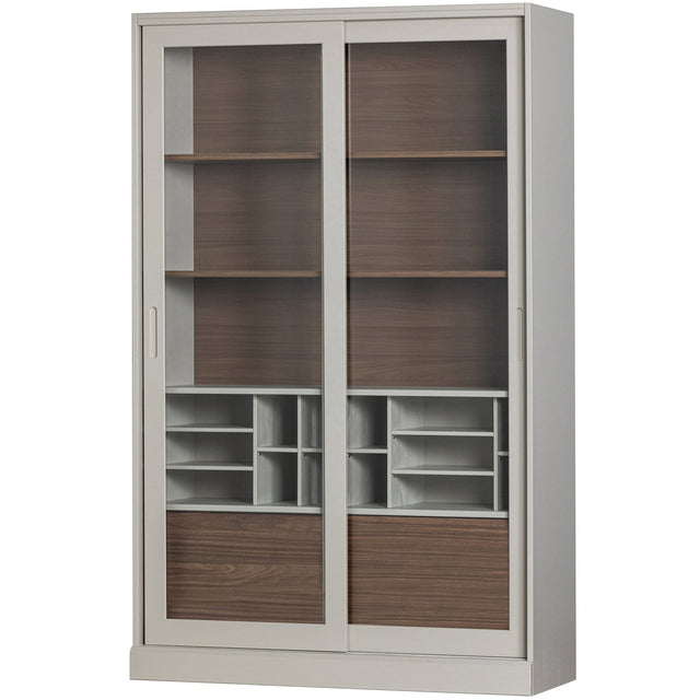 James Vitrinekast Noten/Mist [Fsc] van WOOOD – Luxe comfort op maat van PureWonen. Vraag naar de beste prijs.