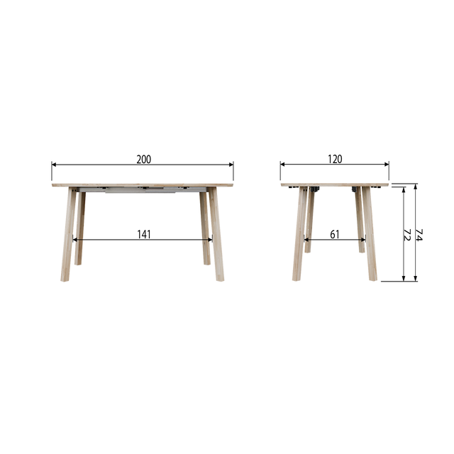 Lange Jan Uitschuifbare Eettafel Rond Eiken Sydney [Fsc] van WOOOD – Luxe comfort op maat van PureWonen. Vraag naar de beste prijs.
