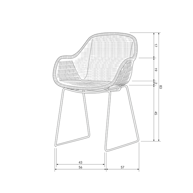 Willow Tuinstoel Naturel van WOOOD – Luxe comfort op maat van PureWonen. Vraag naar de beste prijs.