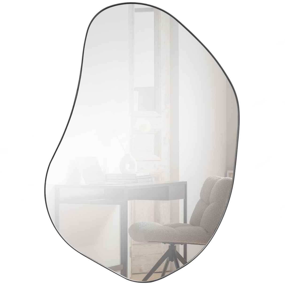 Romee Organische Spiegel Metaal Zwart 100x70 Cm van WOOOD – Luxe comfort op maat van PureWonen. Vraag naar de beste prijs.
