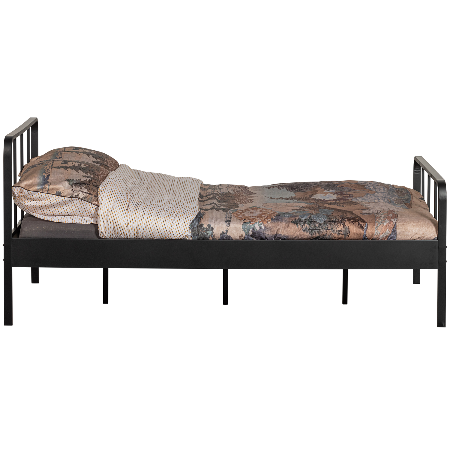 Mees Bed Twijfelaar Metaal Zwart 120x200 Cm van WOOOD – Luxe comfort op maat van PureWonen. Vraag naar de beste prijs.