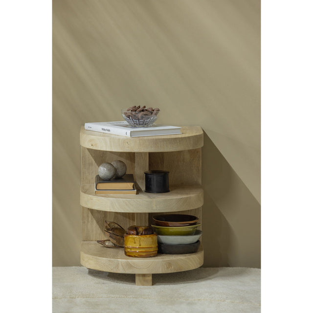 Darren Halfronde Bijzettafel Mango Hout Naturel van WOOOD – Luxe comfort op maat van PureWonen. Vraag naar de beste prijs.