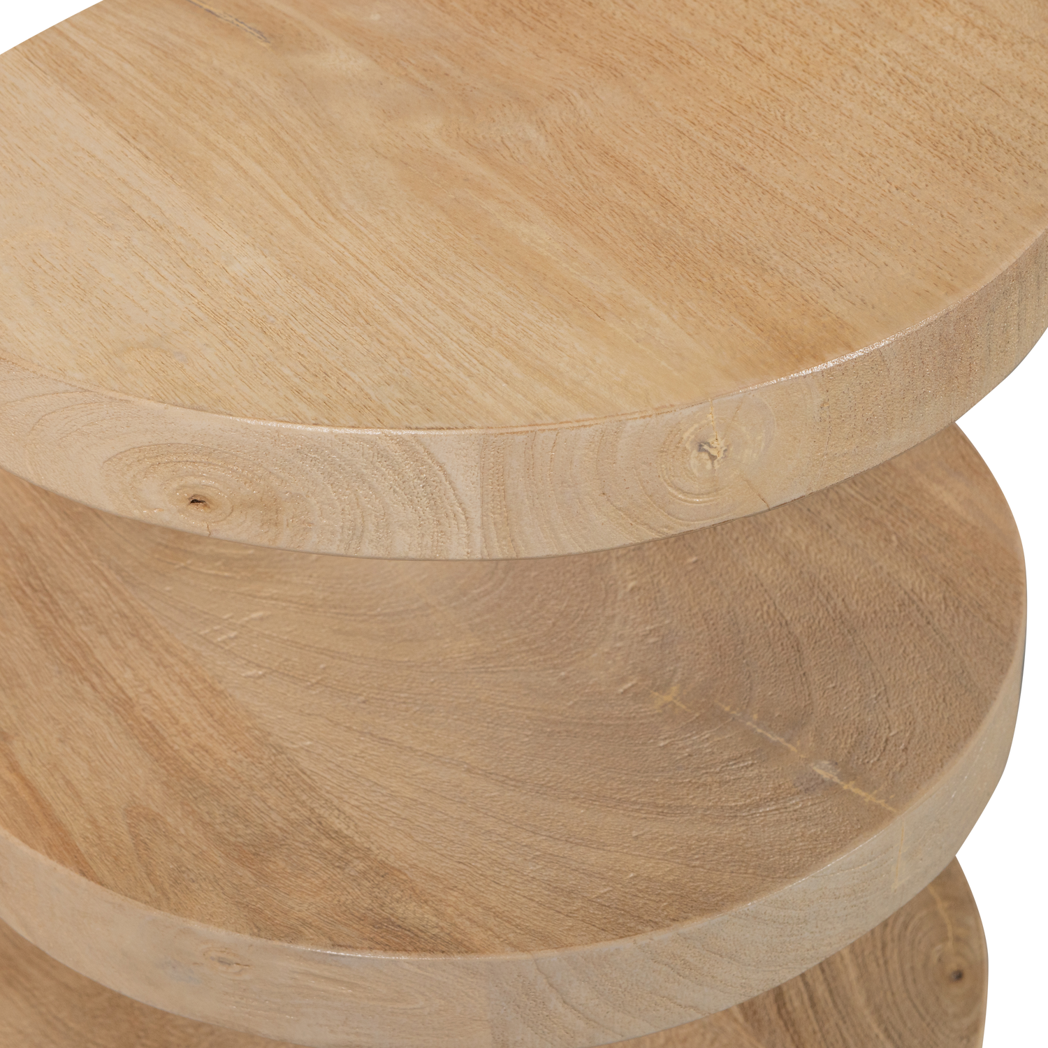 Darren Halfronde Bijzettafel Mango Hout Naturel van WOOOD – Luxe comfort op maat van PureWonen. Vraag naar de beste prijs.