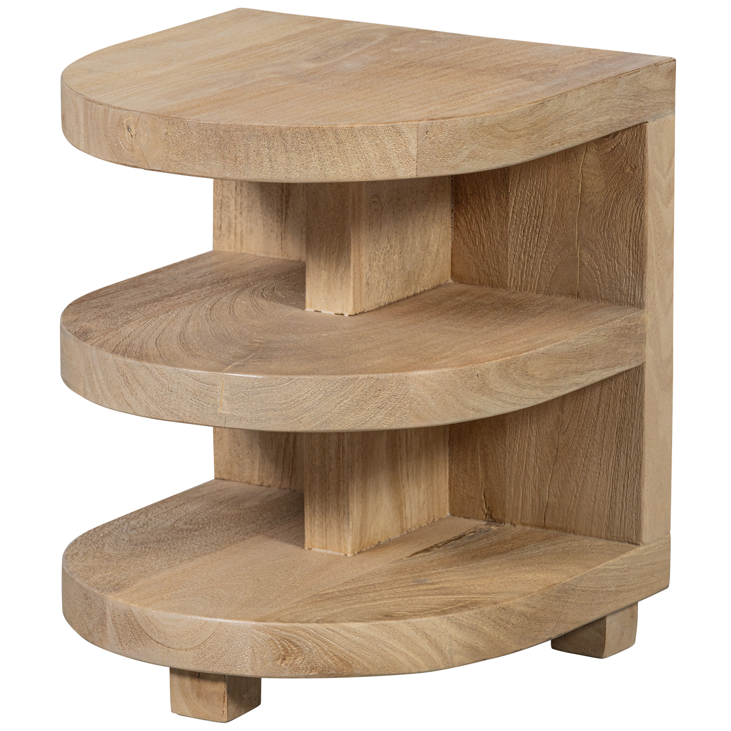 Darren Halfronde Bijzettafel Mango Hout Naturel van WOOOD – Luxe comfort op maat van PureWonen. Vraag naar de beste prijs.