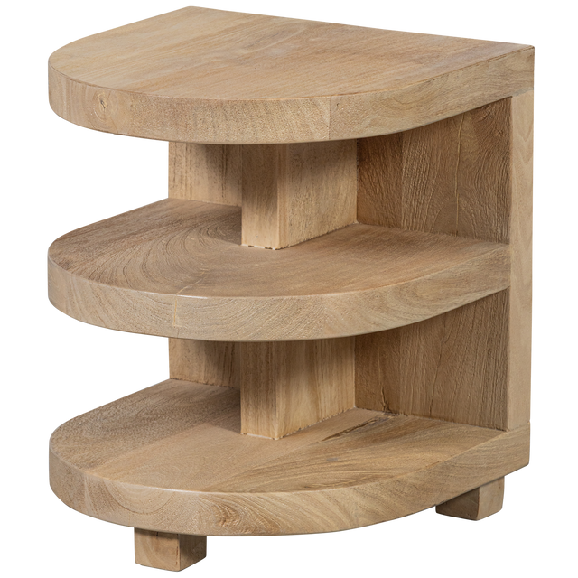 Darren Halfronde Bijzettafel Mango Hout Naturel van WOOOD – Luxe comfort op maat van PureWonen. Vraag naar de beste prijs.