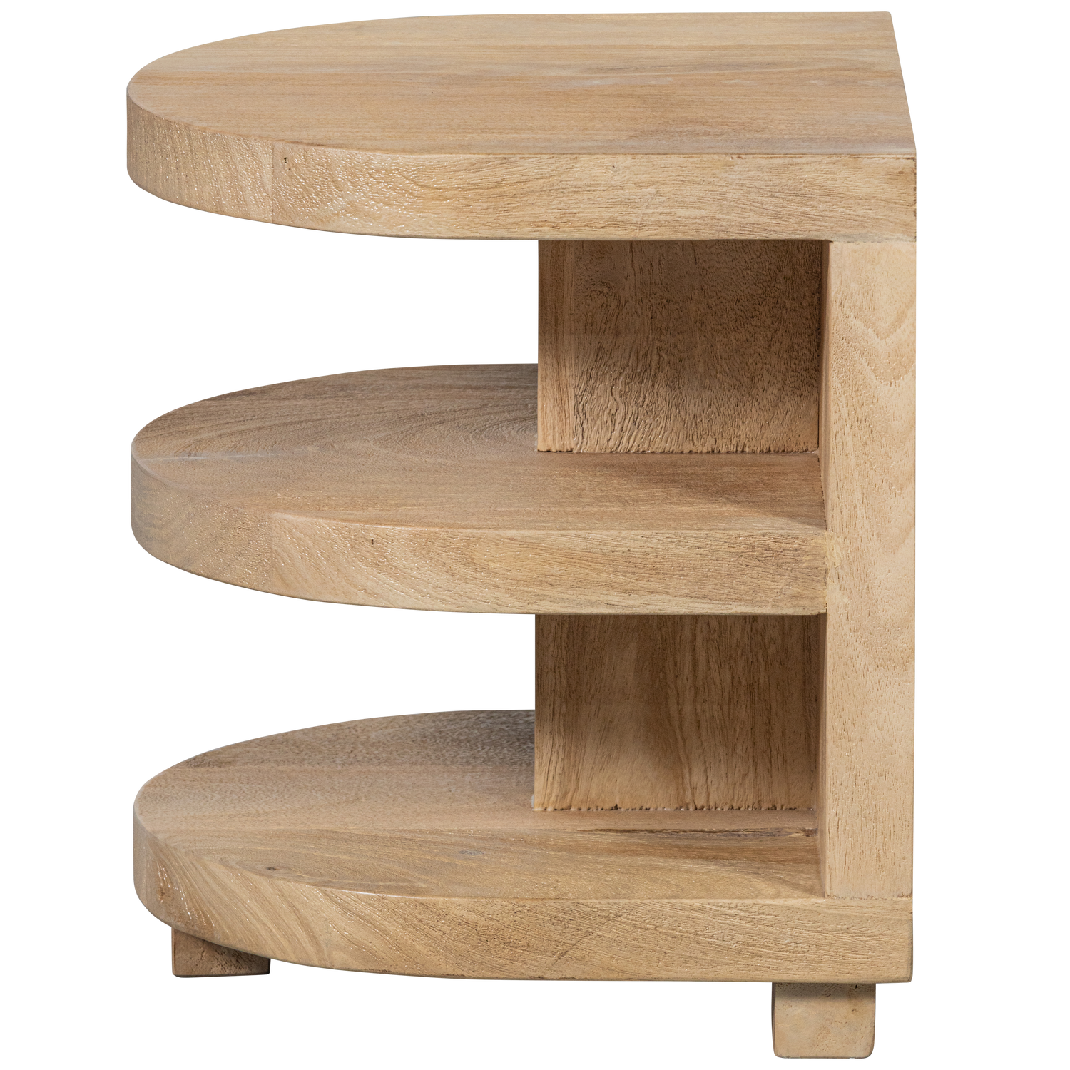Darren Halfronde Bijzettafel Mango Hout Naturel van WOOOD – Luxe comfort op maat van PureWonen. Vraag naar de beste prijs.