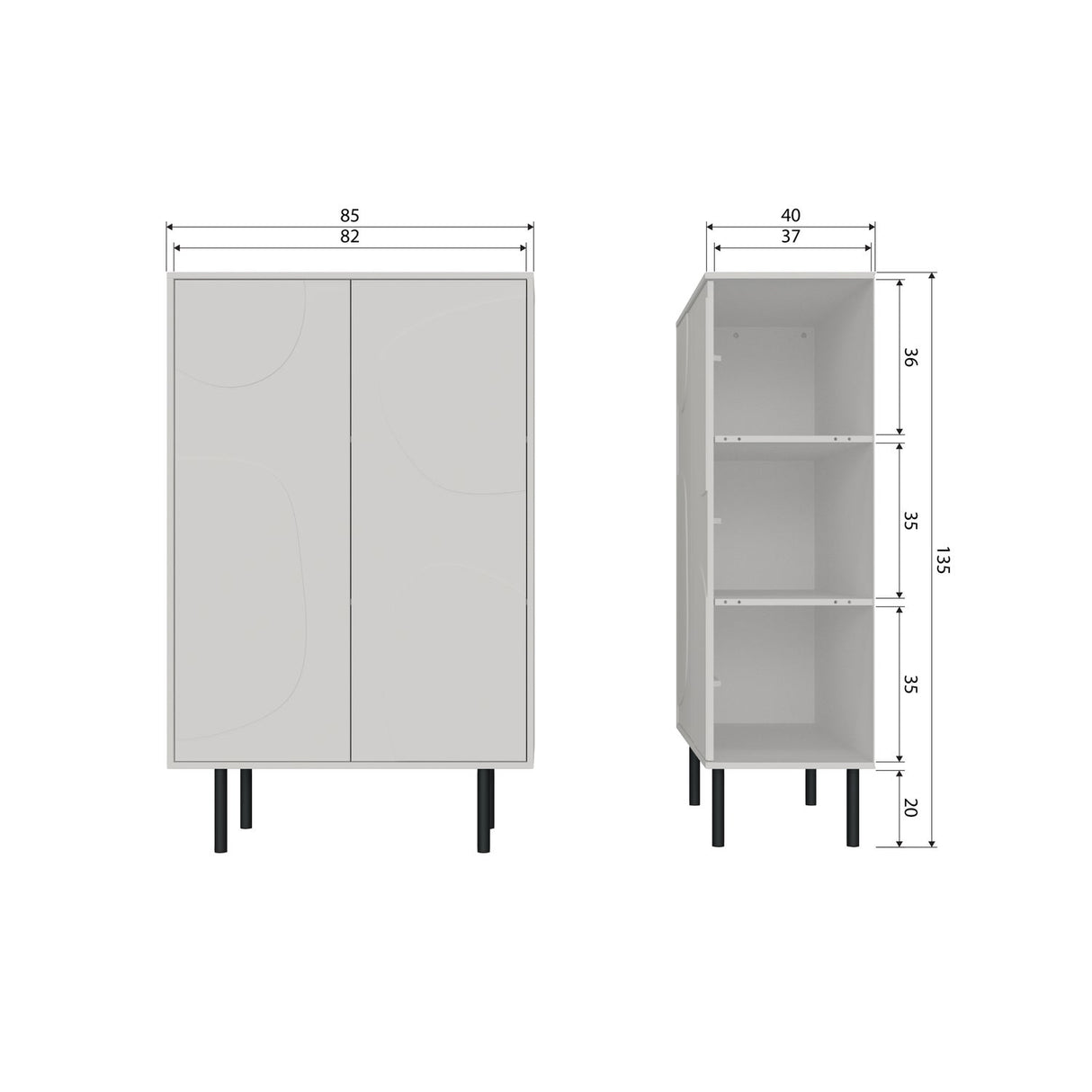 Cadiz Opbergkast Grenen Mist [Fsc] van WOOOD – Luxe comfort op maat van PureWonen. Vraag naar de beste prijs.