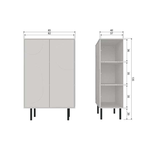 Cadiz Opbergkast Grenen Mist [Fsc] van WOOOD – Luxe comfort op maat van PureWonen. Vraag naar de beste prijs.