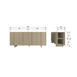 BASU DRESSOIR GRENEN MUD [fsc] van WOOOD – Luxe comfort op maat van PureWonen. Vraag naar de beste prijs.