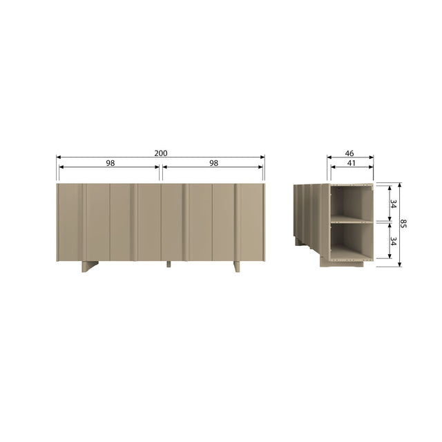 BASU DRESSOIR GRENEN MUD [fsc] van WOOOD – Luxe comfort op maat van PureWonen. Vraag naar de beste prijs.