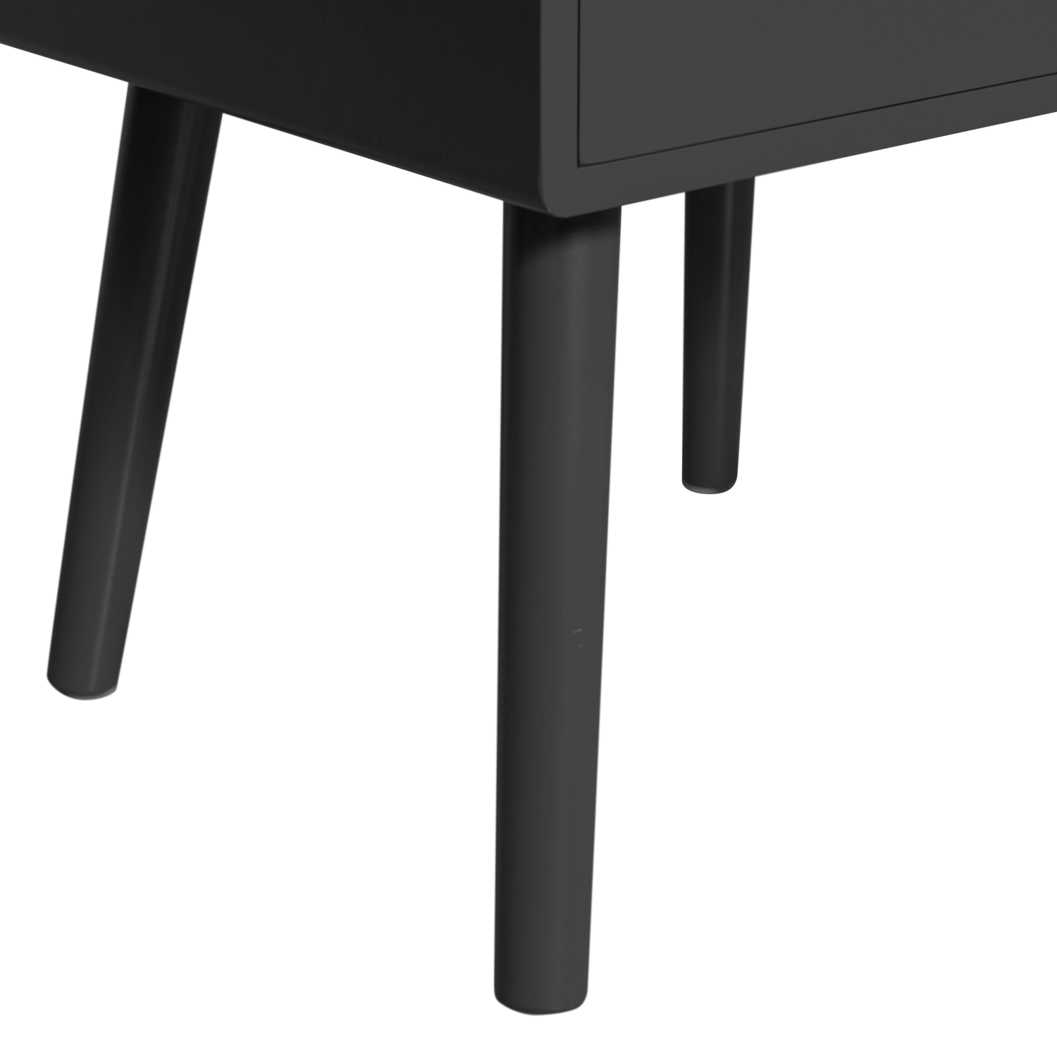 Ozzy Nachtkastje Hout Zwart van WOOOD – Luxe comfort op maat van PureWonen. Vraag naar de beste prijs.