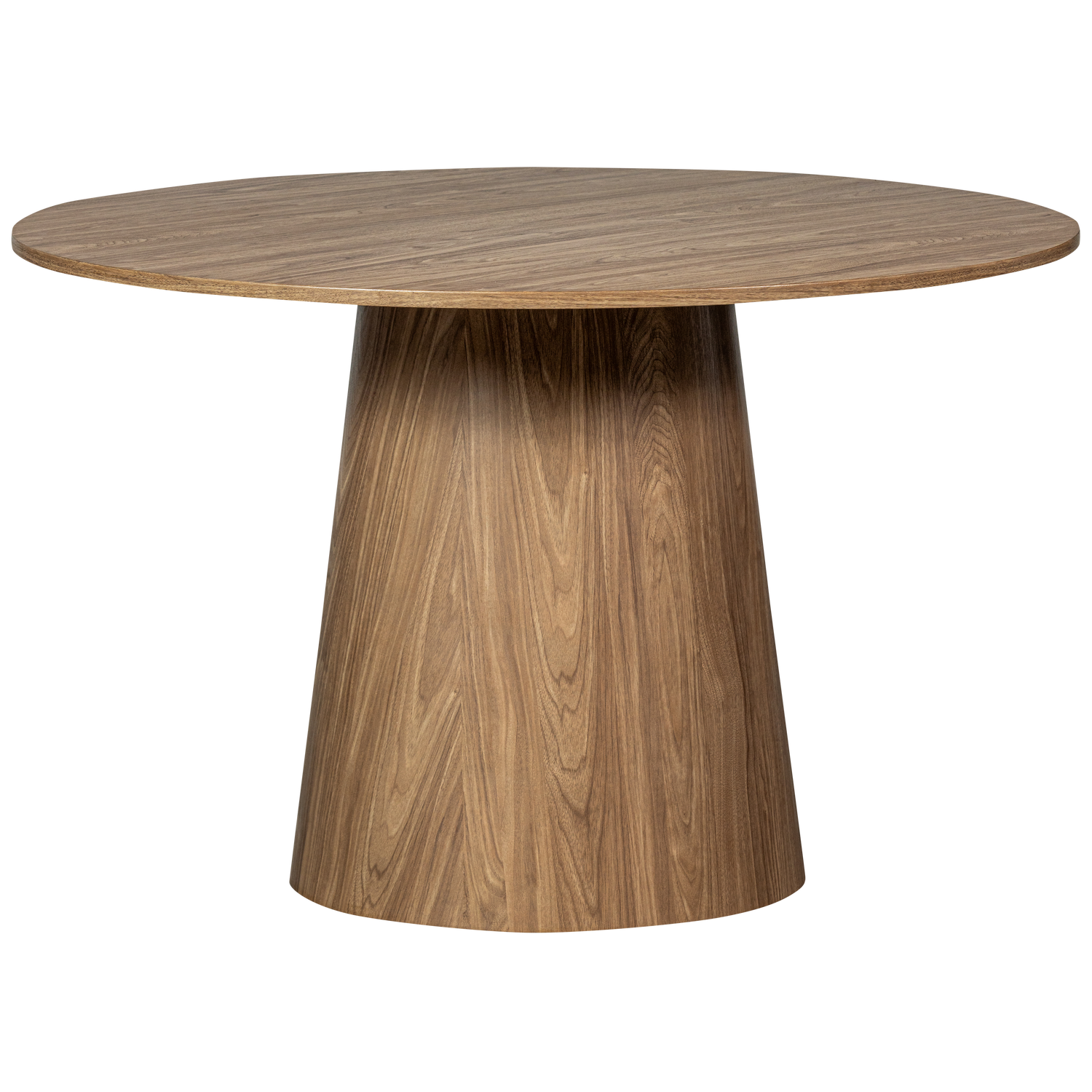 Maan Eettafel Rond Mdf Walnoot O120 Cm van WOOOD – Luxe comfort op maat van PureWonen. Vraag naar de beste prijs.