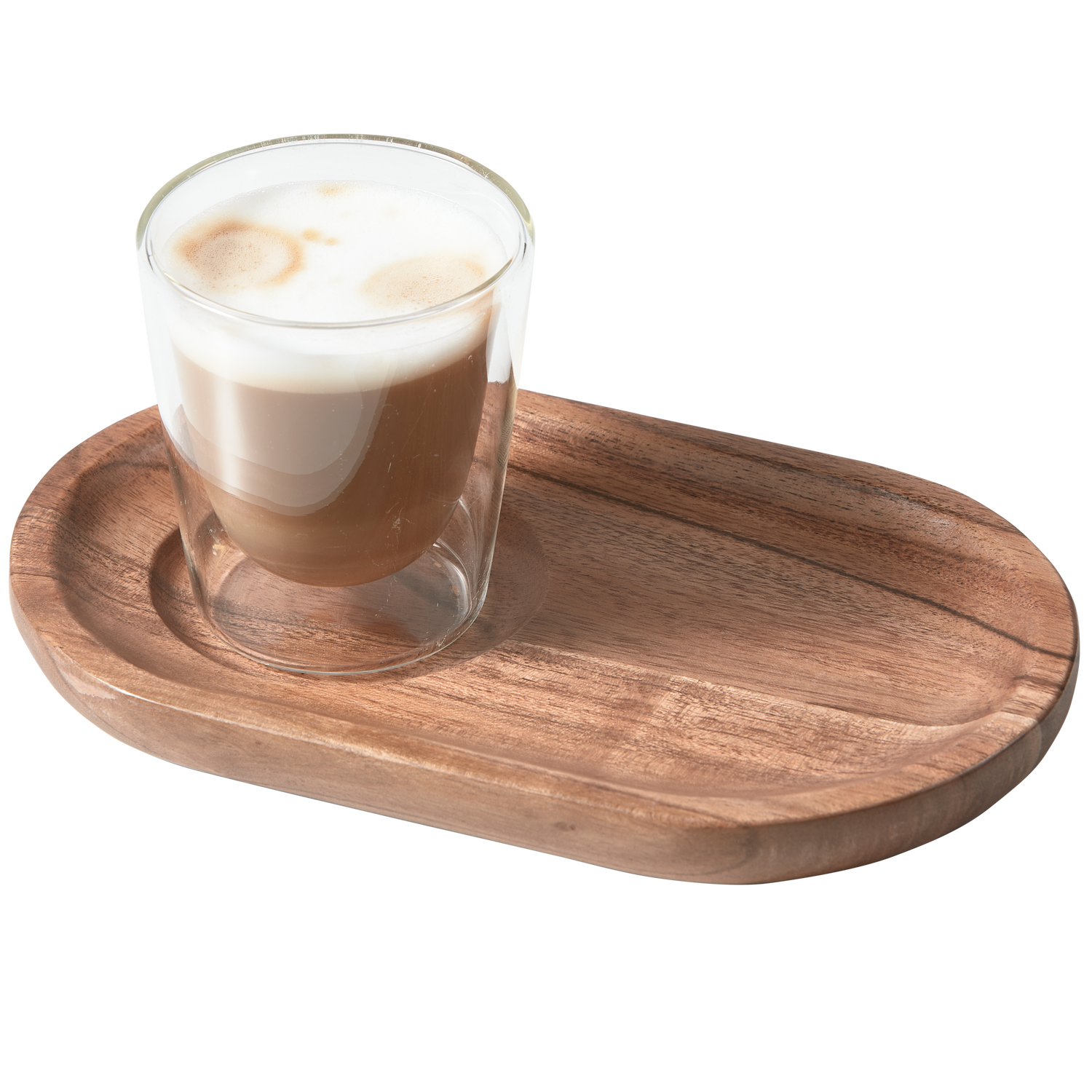 Josje Serveer Plateau Acacia Hout Naturel Set Van 2