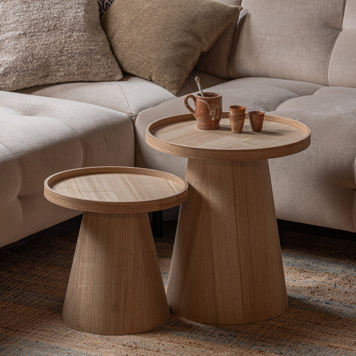 Maud Bijzettafel Conisch Hout Naturel 38x O39 Cm van WOOOD – Luxe comfort op maat van PureWonen. Vraag naar de beste prijs.