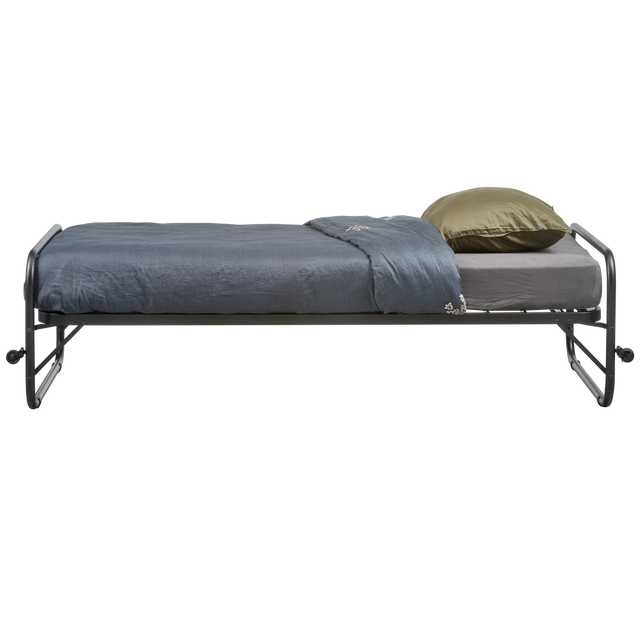 Lucy Eenpersoons Onderschuifbed Metaal Zwart 90x200 Cm van WOOOD – Luxe comfort op maat van PureWonen. Vraag naar de beste prijs.