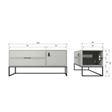 Silas Tv Meubel 120 Cm Grenen Dust [Fsc] van WOOOD – Luxe comfort op maat van PureWonen. Vraag naar de beste prijs.