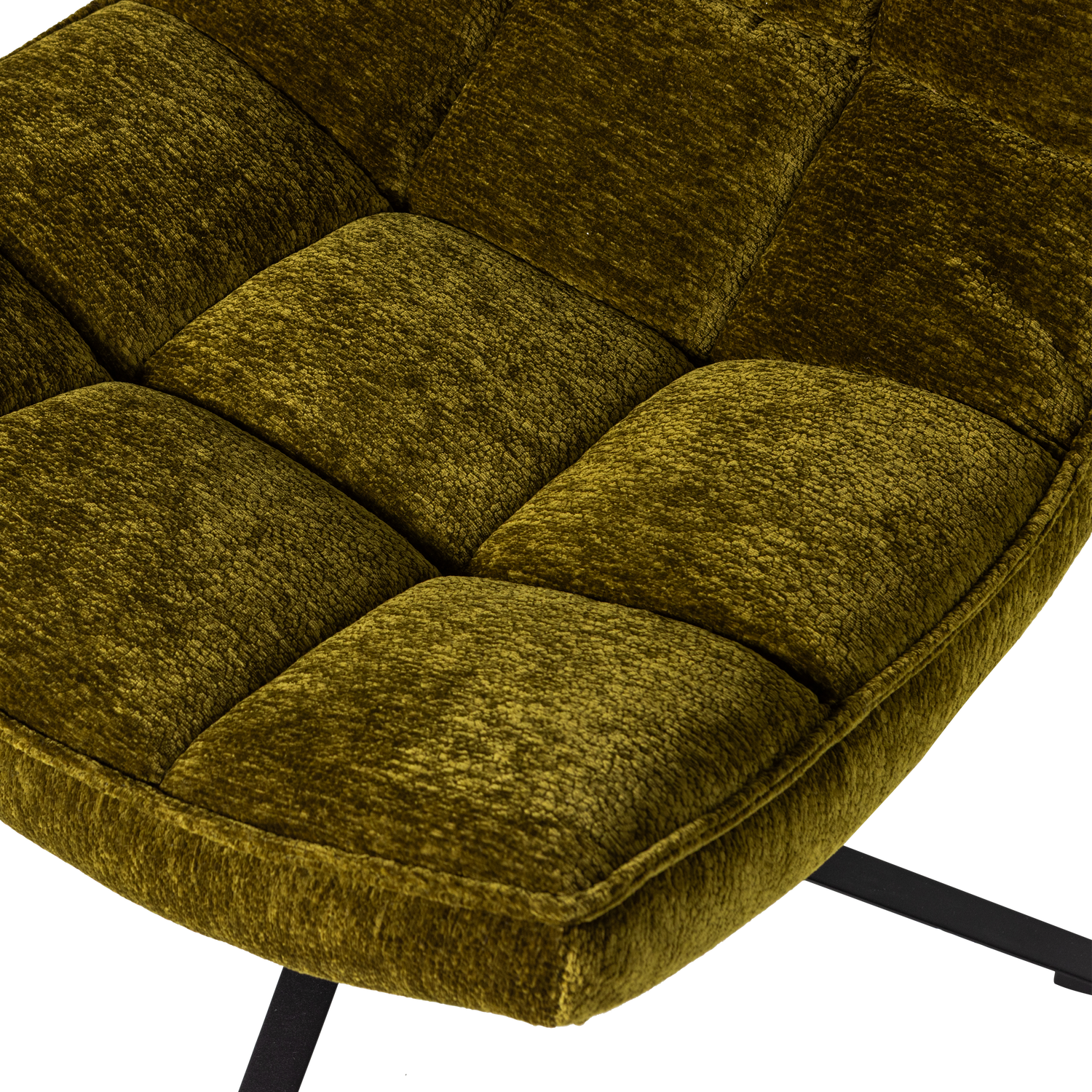 Maudi Draaifauteuil Chenille Structuur Groen