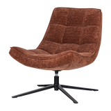 Maudi Draaifauteuil Chenille Structuur Bruin