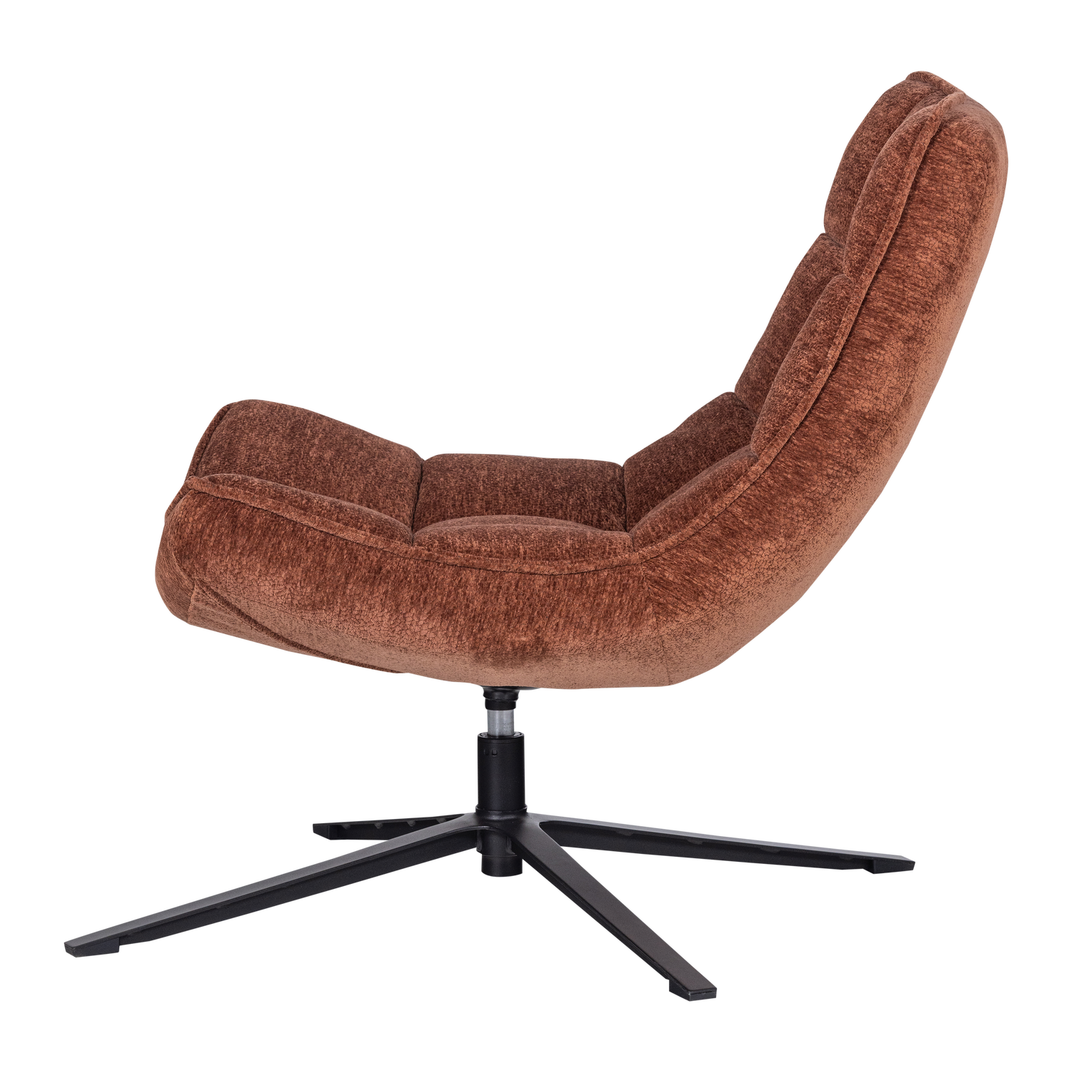 Maudi Draaifauteuil Chenille Structuur Bruin