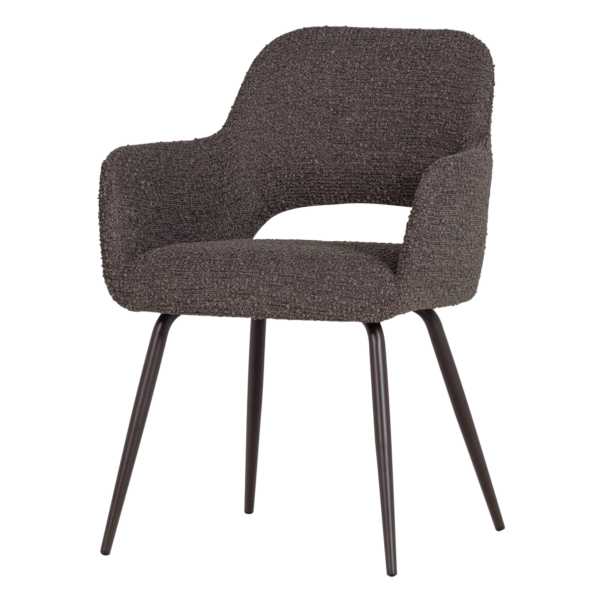 Jenny Eetkamerstoel Boucle Bruin Melange Set Van 2 [Fsc]