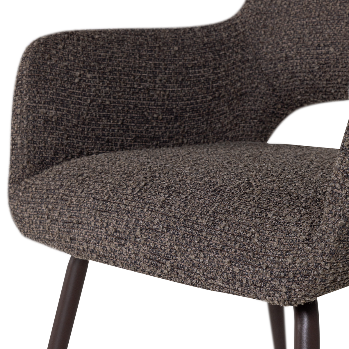 Jenny Eetkamerstoel Boucle Bruin Melange Set Van 2 [Fsc]