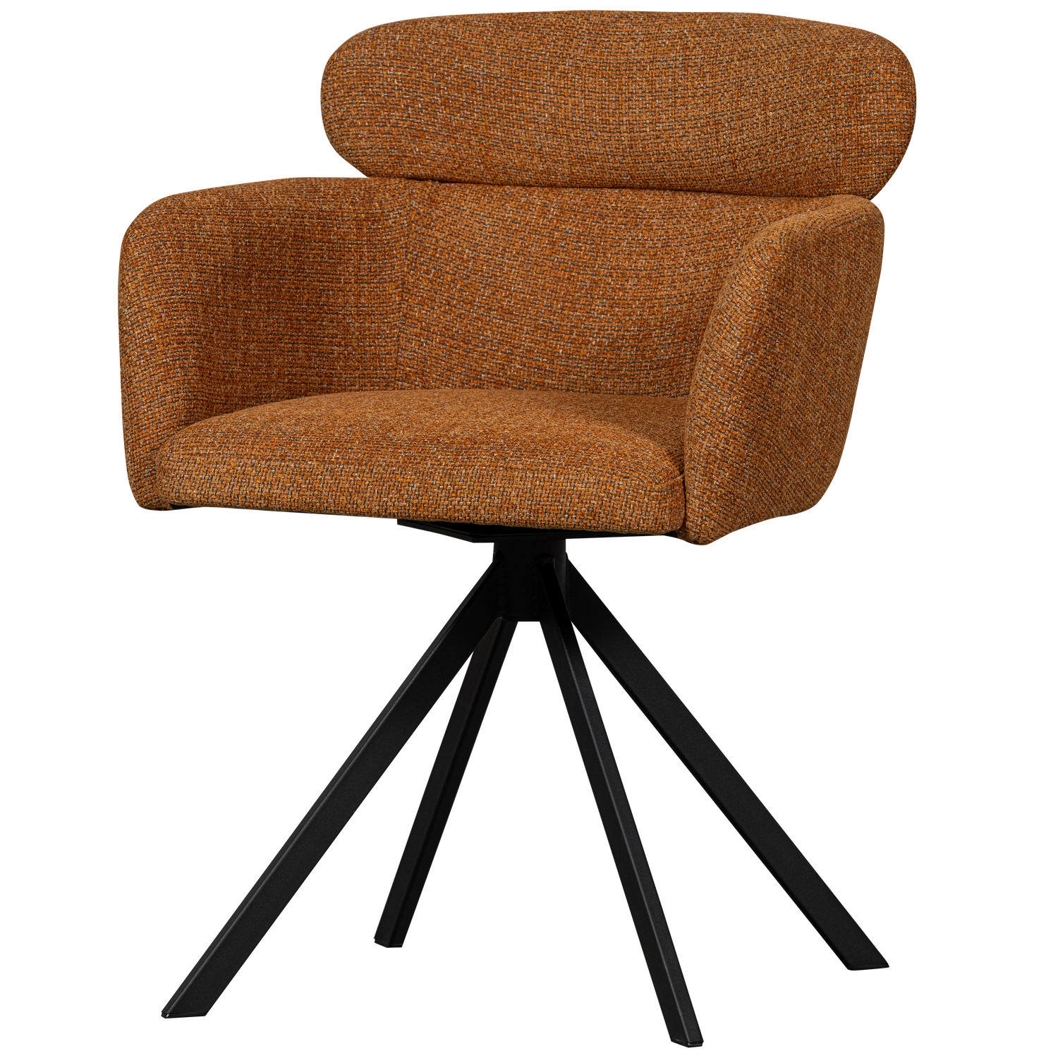 Fenne Draaibare Eetkamerstoel Geweven Stof Ginger van WOOOD – Luxe comfort op maat van PureWonen. Vraag naar de beste prijs.