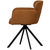 Fenne Draaibare Eetkamerstoel Geweven Stof Ginger van WOOOD – Luxe comfort op maat van PureWonen. Vraag naar de beste prijs.
